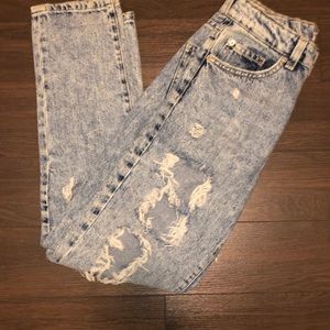 Ripped mom jeans